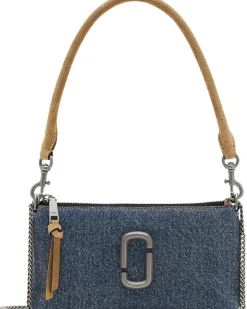 Marc Jacobs The Denim Suede Snapshot Convertible Shoulder Bag