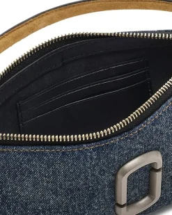 Marc Jacobs The Denim Suede Snapshot Convertible Shoulder Bag