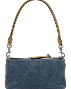 Marc Jacobs The Denim Suede Snapshot Convertible Shoulder Bag