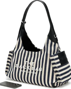 Marc Jacobs The Stripe Canvas Belted Sack Bag
