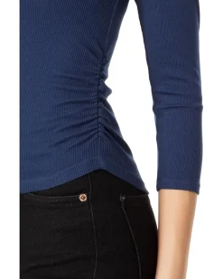Michael Stars Enid 3/4 Sleeve V-Neck Crop Tee Women's