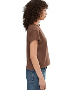Michael Stars Harlan Cropped V-Neck Tee Women's