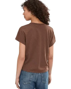 Michael Stars Harlan Cropped V-Neck Tee Women's