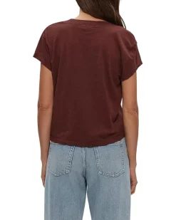 Michael Stars Harlan Cropped V-Neck Tee Women's