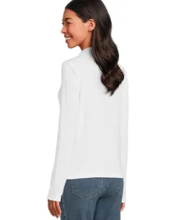 Michael Stars Issa Rib Mix Henley Women's