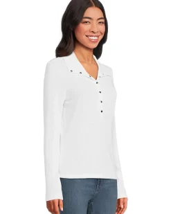 Michael Stars Issa Rib Mix Henley Women's