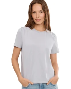 Michael Stars Jacee Shirred Shoulder Tee Women's