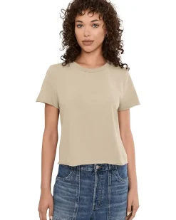 Michael Stars Jackie Raw Edge Crew Neck Tee Women's