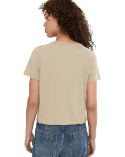 Michael Stars Jackie Raw Edge Crew Neck Tee Women's