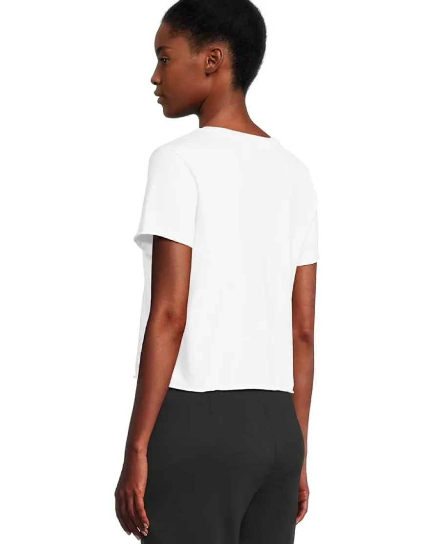 Michael Stars Jackie Raw Edge Crew Neck Tee Women's