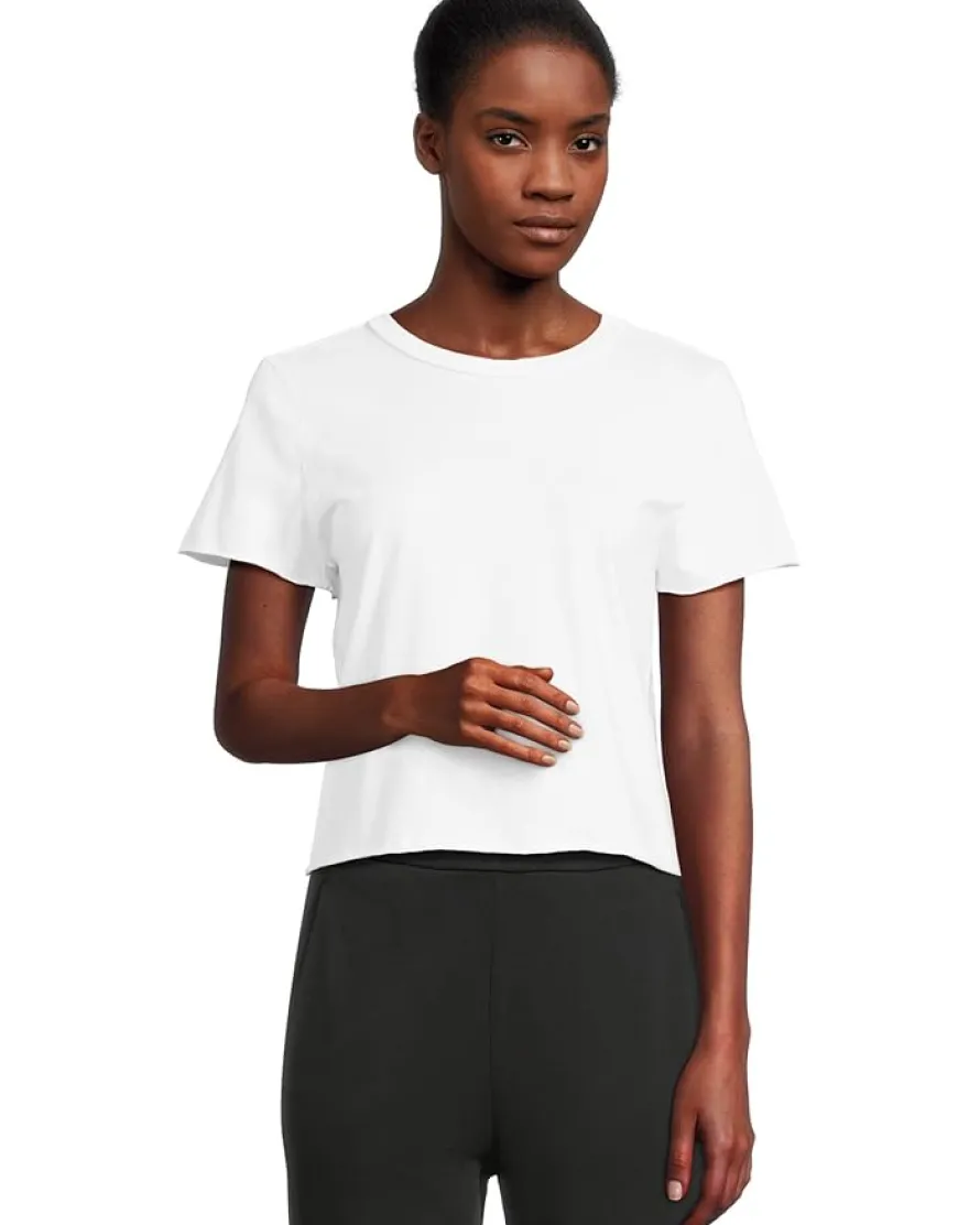 Michael Stars Jackie Raw Edge Crew Neck Tee Women's