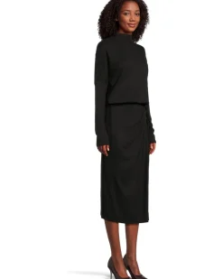 Michael Stars Lila Blouson Midi Dress Women's