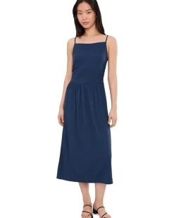 Michael Stars Matilda Square Neck Flare Midi Dress Women's