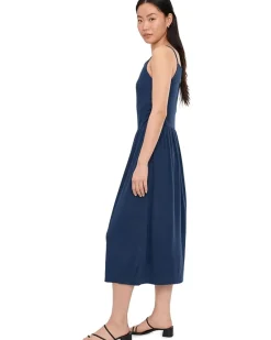 Michael Stars Matilda Square Neck Flare Midi Dress Women's