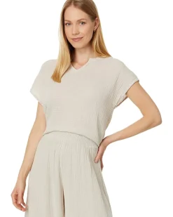 Michael Stars Naomi Split Neck Top Women's