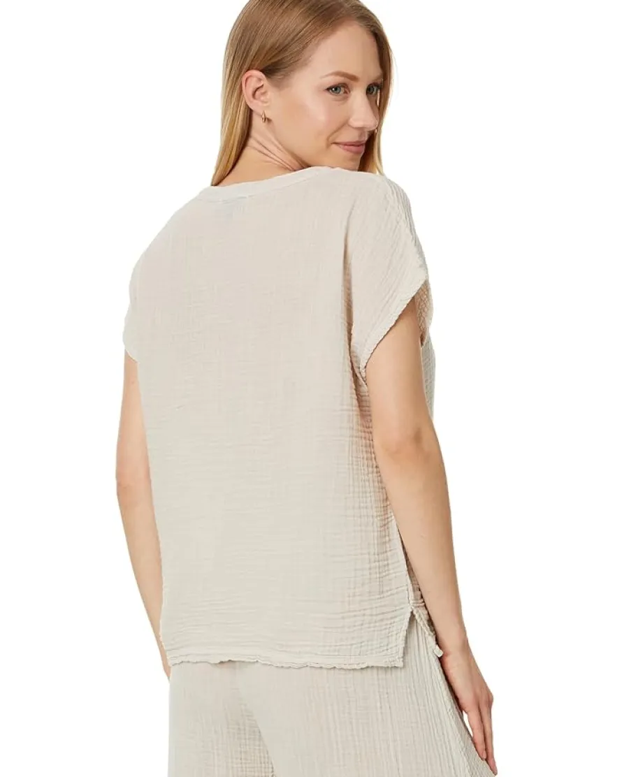 Michael Stars Naomi Split Neck Top Women's