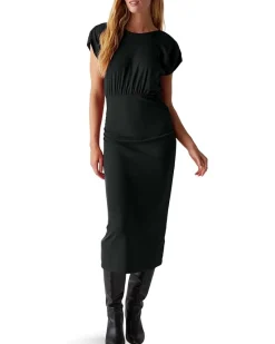 Michael Stars Pippa Gathered Empire Midi Dress Women's