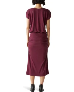 Michael Stars Pippa Gathered Empire Midi Dress Women's
