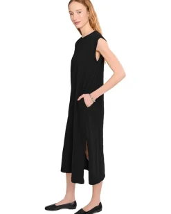 Mod-o-doc Cap Sleeve Column Dress with Side Slits Women's
