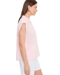 Mod-o-doc Gauze Sleeveless Henley Shirt Women's