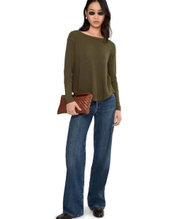 Mod-o-doc Long Sleeve Dropped Armhole Oversized Top Women's