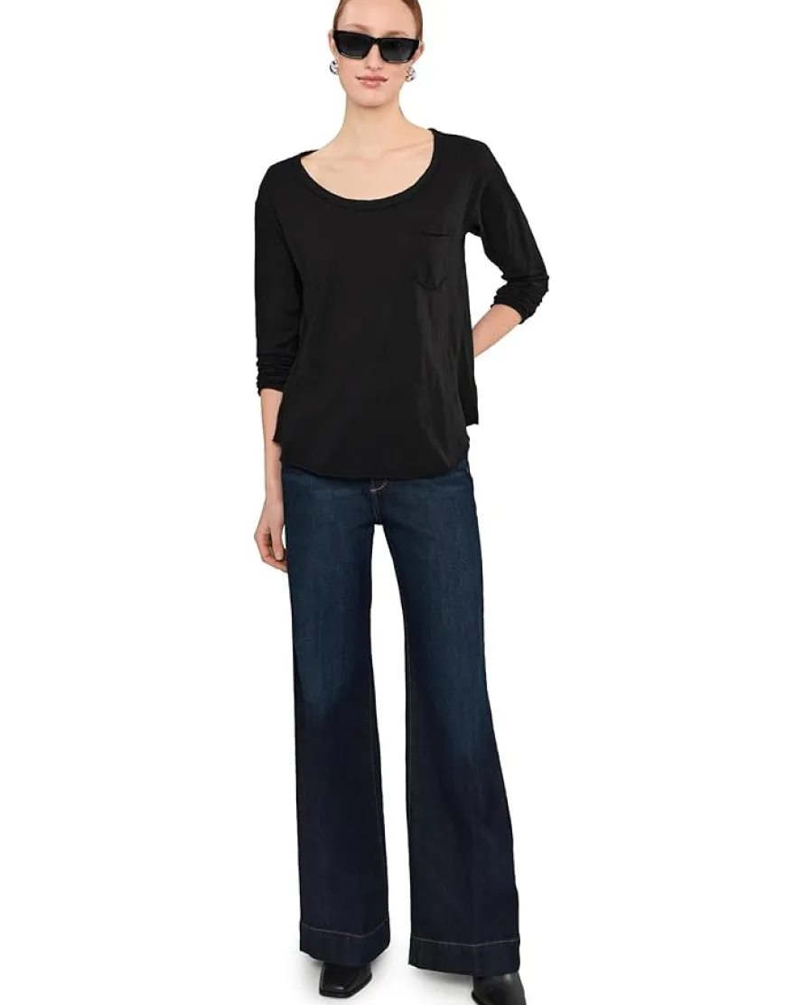 Mod-o-doc Long Sleeve Shirttail Pocket Tee Women's