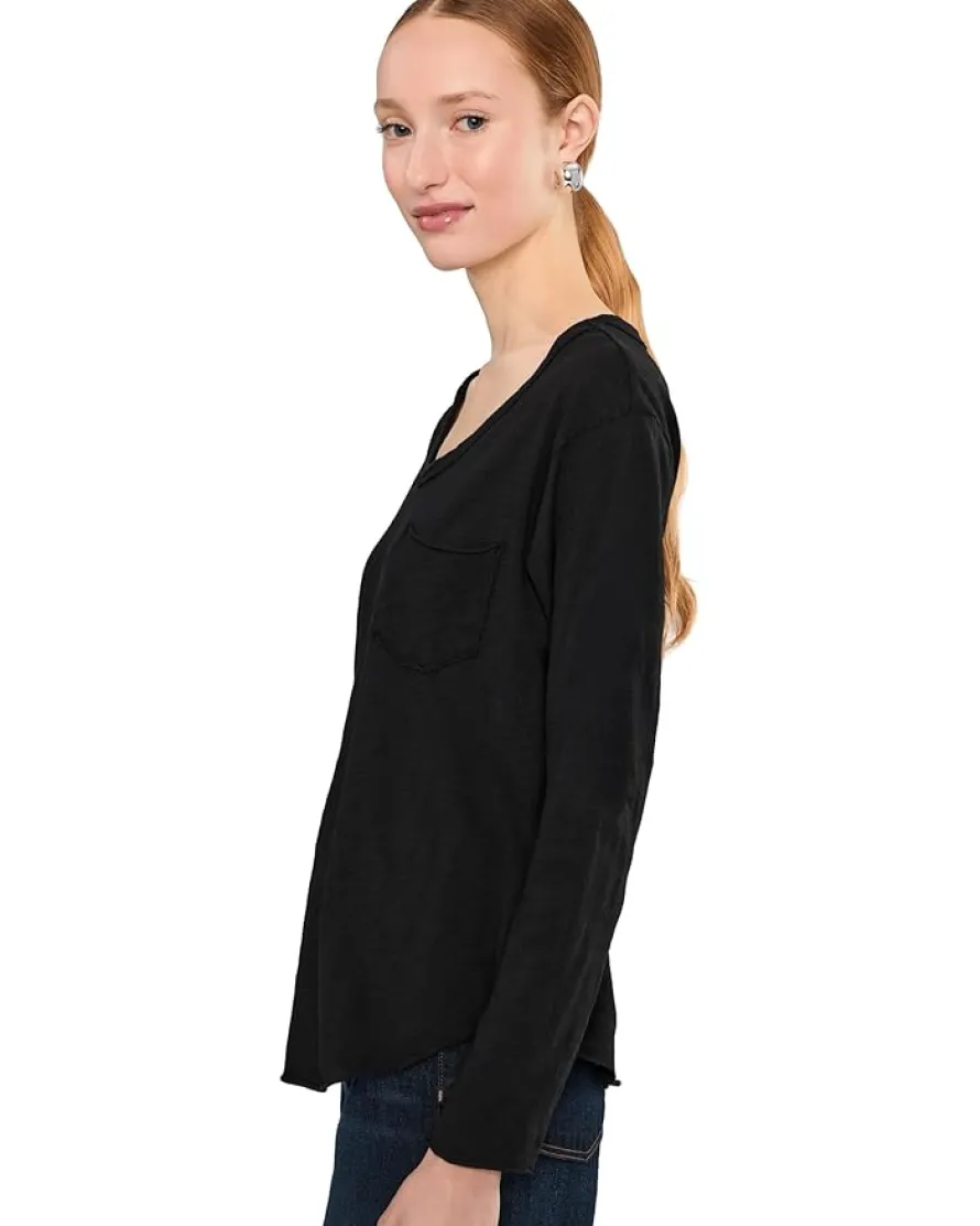 Mod-o-doc Long Sleeve Shirttail Pocket Tee Women's