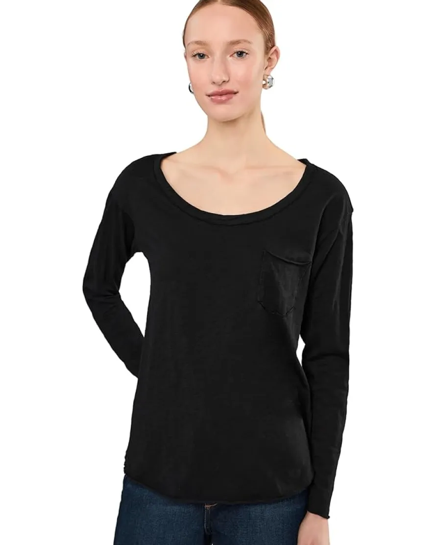 Mod-o-doc Long Sleeve Shirttail Pocket Tee Women's