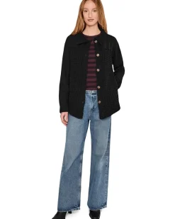 Mod-o-doc Long Sleeves Mix Media Oversized Shacket Women's