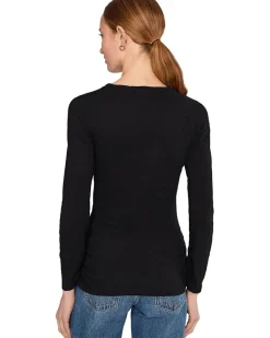 Mod-o-doc Long Sleeve Twisted Scoopneck Tee Women's