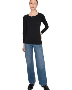 Mod-o-doc Long Sleeve Twisted Scoopneck Tee Women's