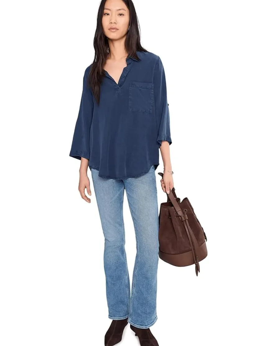 Mod-o-doc Roll Tab Patch Pocket Tunic Women's