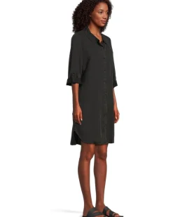 Mod-o-doc Roll-up Long Sleeve Shirt Dress Women's