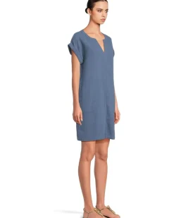 Mod-o-doc Roll-Up Short Dolman Sleeve Shift Dress Women's