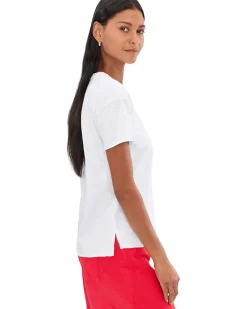 Mod-o-doc Short Sleeve Step Hem Crew Neck Short Sleeve Tee Women's