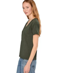 Mod-o-doc Short Sleeve V-Neck Boxy Tee Women's