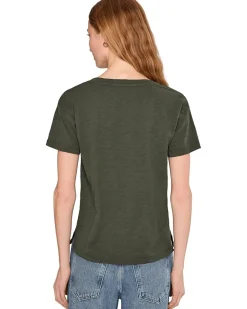 Mod-o-doc Short Sleeve V-Neck Boxy Tee Women's