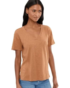 Mod-o-doc Short Sleeve V-Neck Boxy Tee Women's