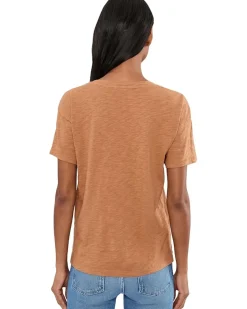Mod-o-doc Short Sleeve V-Neck Boxy Tee Women's