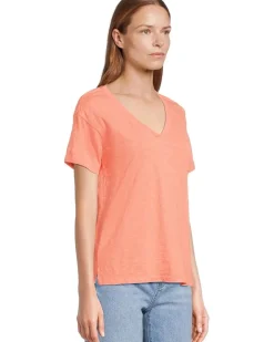 Mod-o-doc Short Sleeve V-Neck Boxy Tee Women's