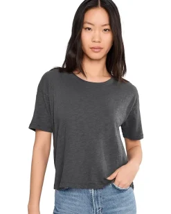 Mod-o-doc Shrunken Boxy Crew Neck Short Sleeve Tee Women's