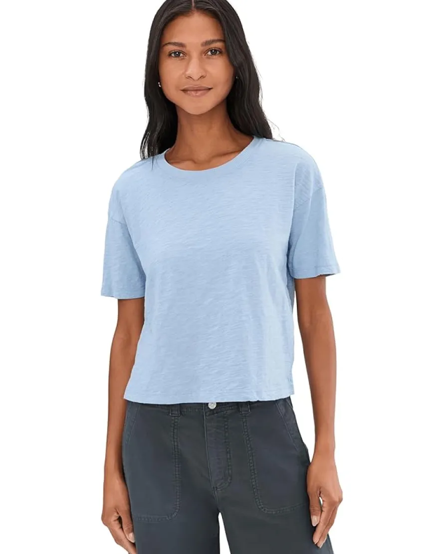 Mod-o-doc Shrunken Boxy Crew Neck Short Sleeve Tee Women's