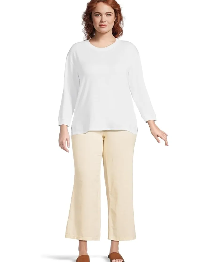 Mod-o-doc 3/4 Sleeve Hi-Lo Tunic with Side Slits Women's