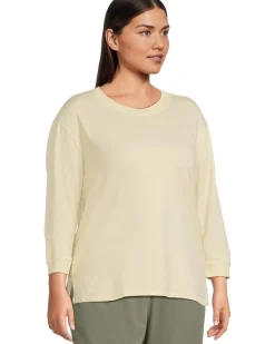 Mod-o-doc 3/4 Sleeve Hi-Lo Tunic with Side Slits Women's