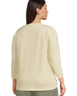 Mod-o-doc 3/4 Sleeve Hi-Lo Tunic with Side Slits Women's