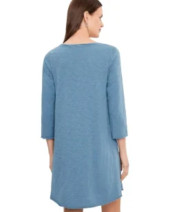 Mod-o-doc 3/4 Sleeve Twisted Crew Neck Dress Women's