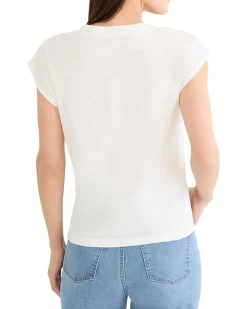 NIC+ZOE Cap Sleeve V-neck Supima Cotton Tee Women's