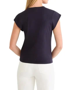 NIC+ZOE Cap Sleeve V-neck Supima Cotton Tee Women's