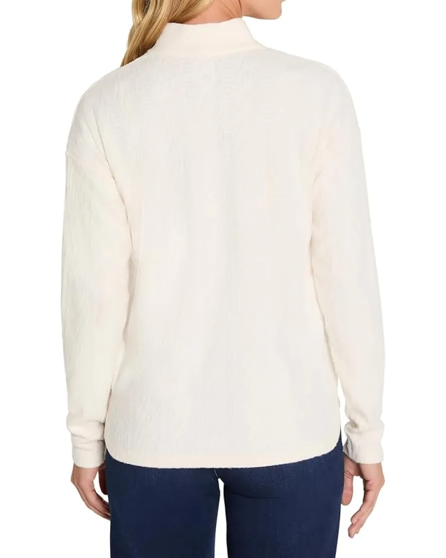 NIC+ZOE Cozy Cable Knit Top Women's