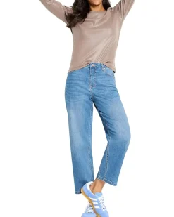NIC+ZOE Glazed Rib Boat Neck Tee Women's